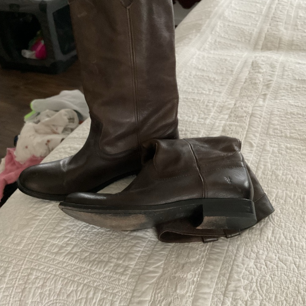 FRYE Brown Leather Knee-High Boots